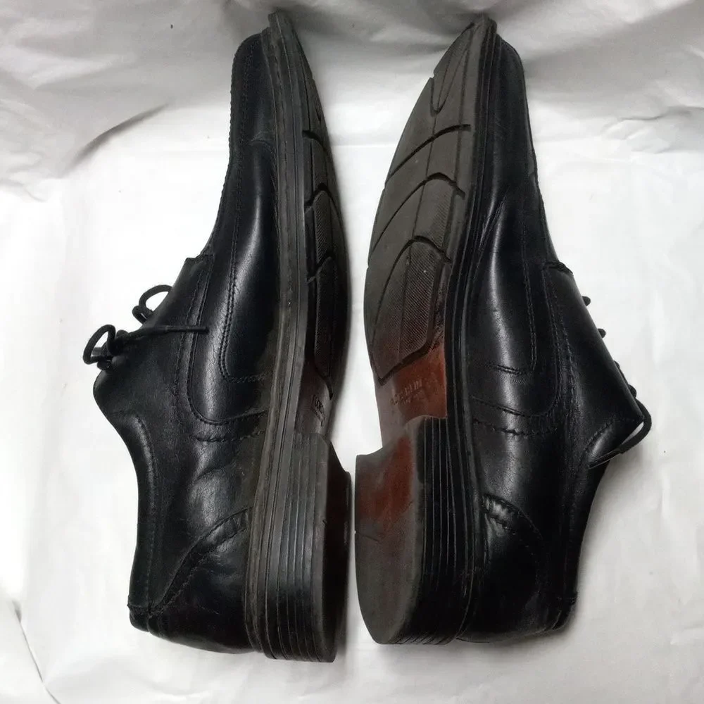Florsheim Shoes Mens 11 Casual Oxfords Black Leather Derby Comfort